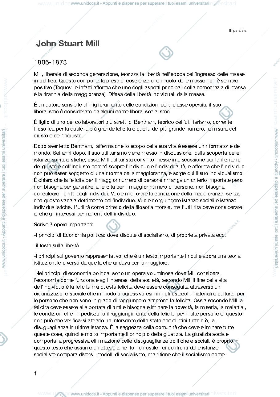 Anteprima pagina 1 — Appunti terzo parziale professor Raschi 