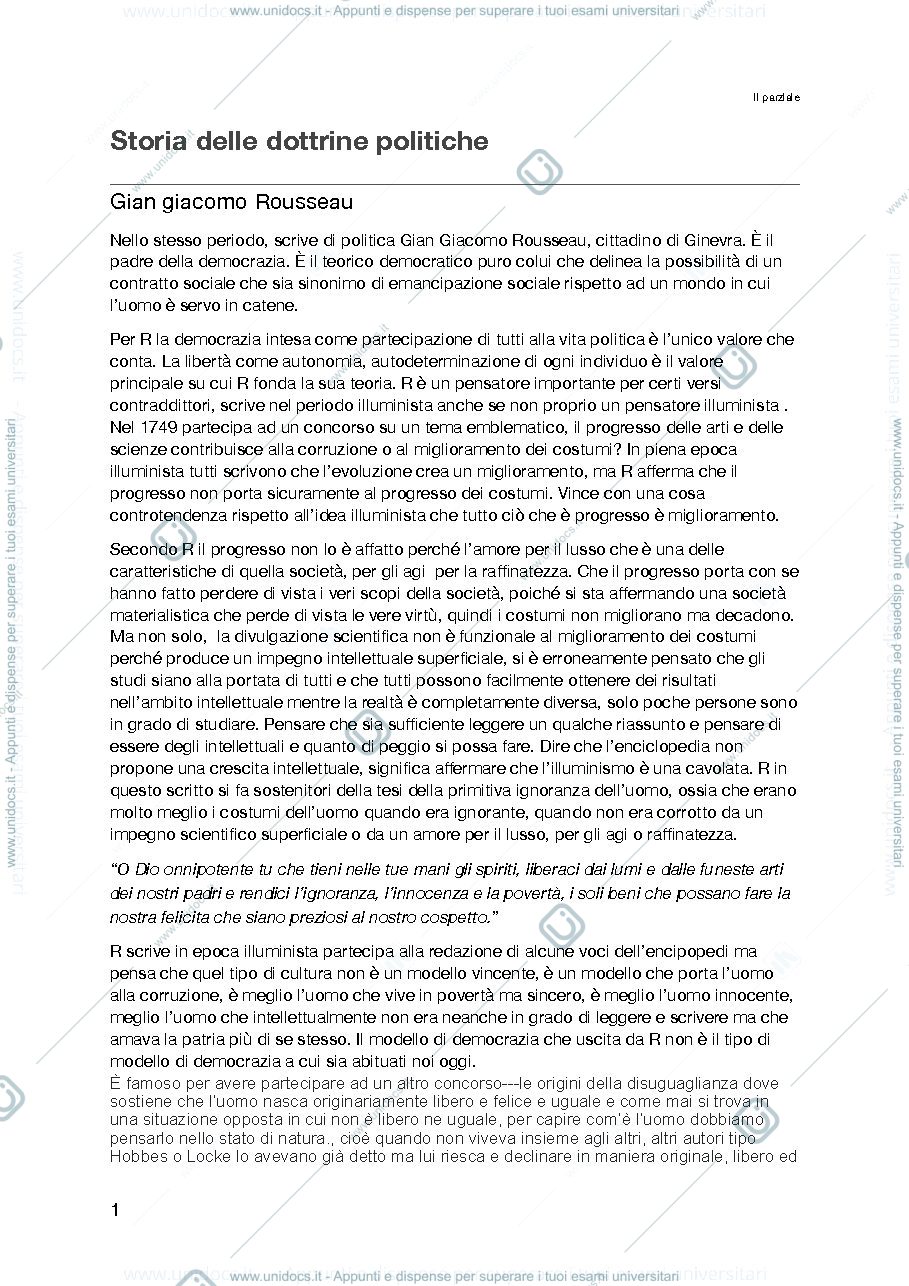Anteprima pagina 1 — Appunti secondo parziale professor Raschi 