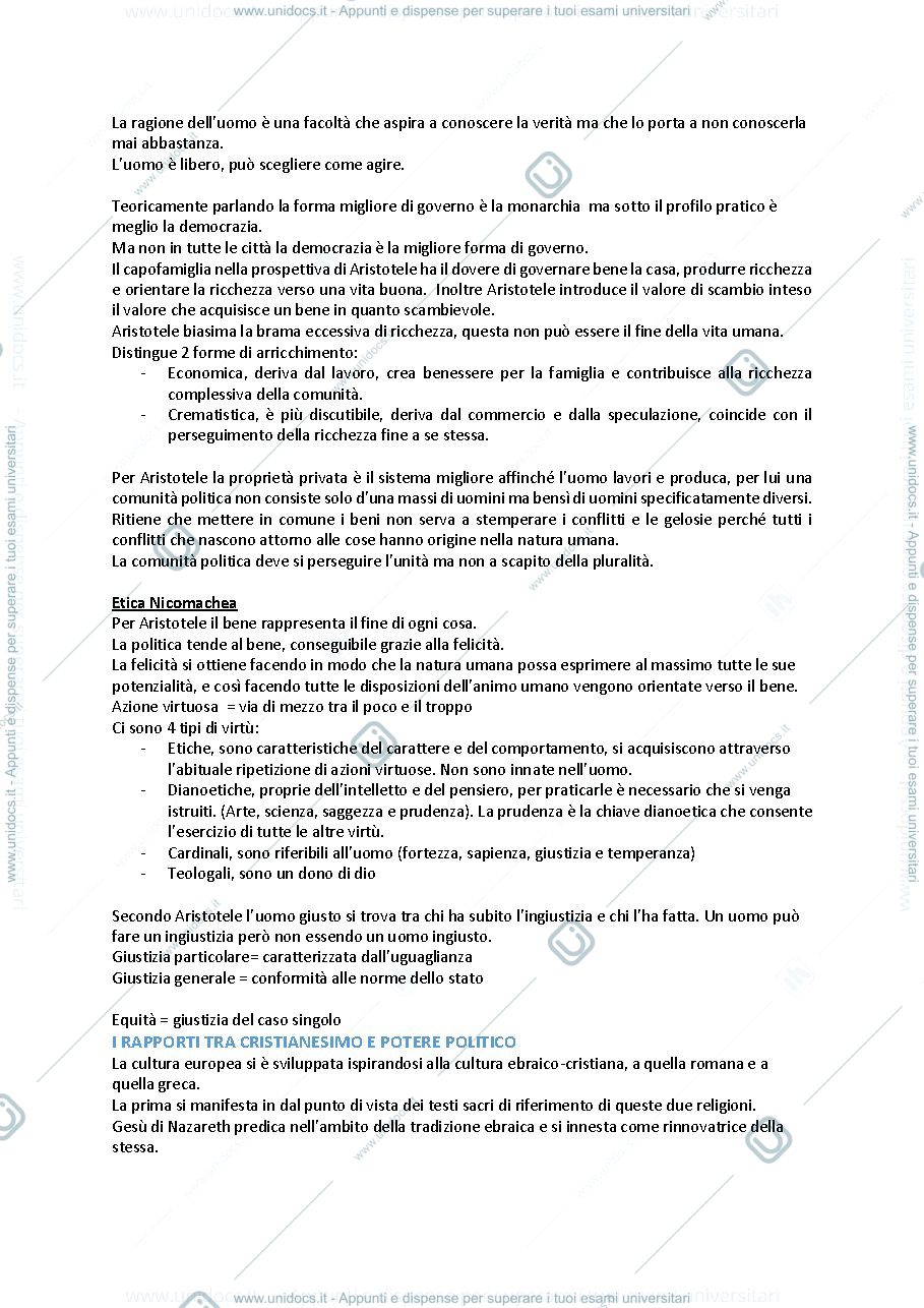 Anteprima pagina 3 — Riassunto storia delle dottrine politiche 