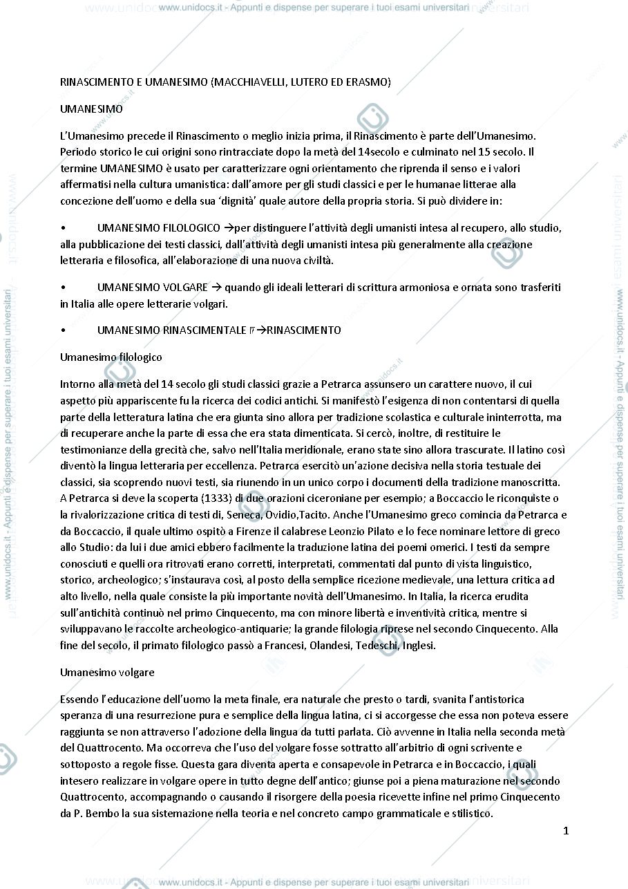 Anteprima pagina 1 — Riassunto di storia delle dottrine politiche