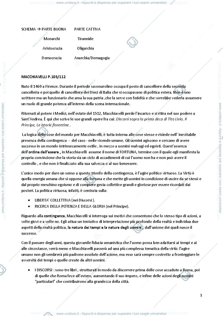 Anteprima pagina 3 — Riassunto di storia delle dottrine politiche