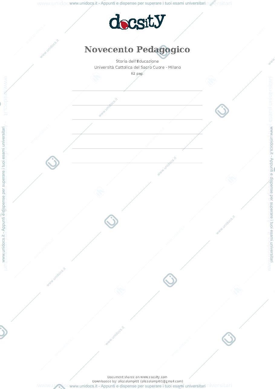 Anteprima pagina 1 — Novecento pedagogico di Chiosso