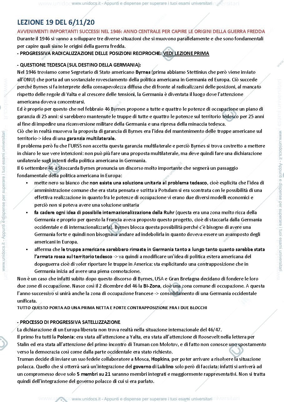 Anteprima pagina 1 — storia delle relazioni internazionali prof merlati