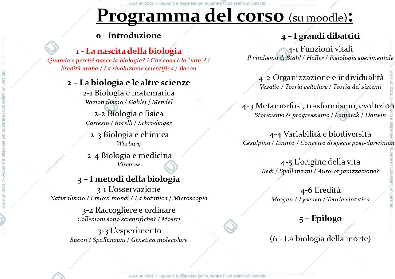Anteprima pagina 3 — la nascita della biologia