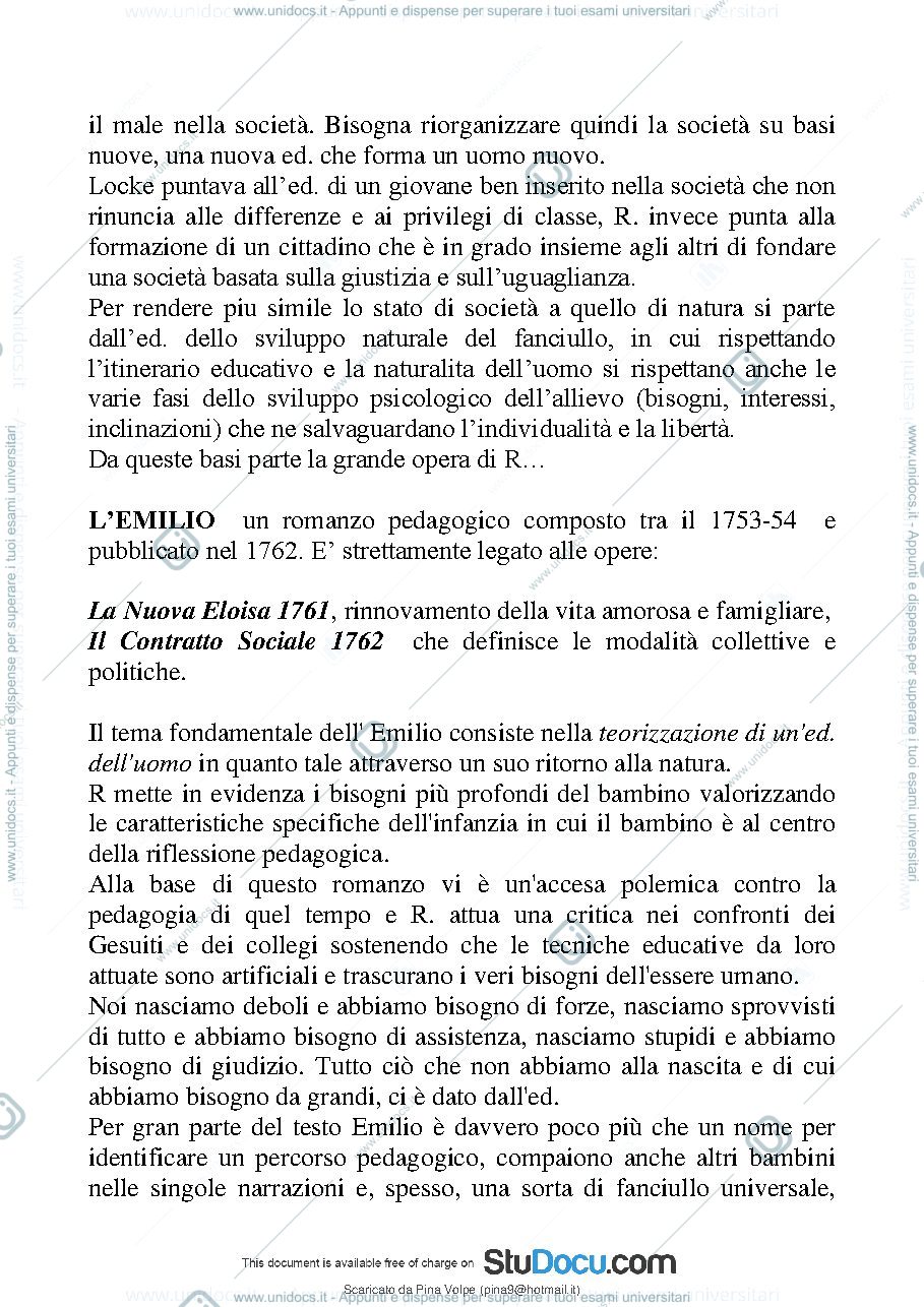 Anteprima pagina 4 — riassunto storia dell'educazione