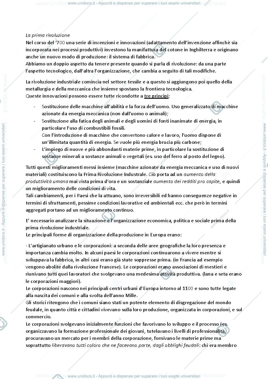 Anteprima pagina 2 — Riassunto Storia dell'impresa
