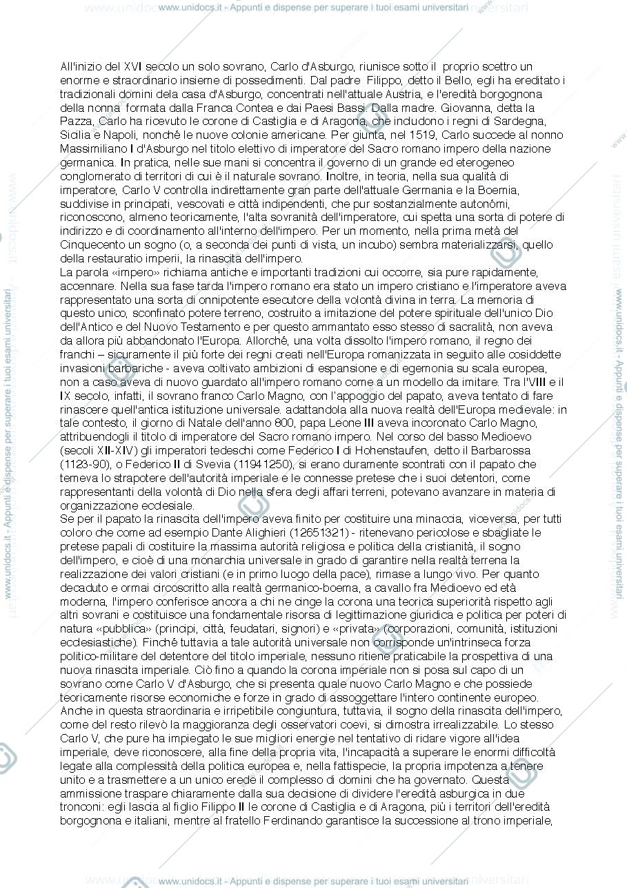 Anteprima pagina 1 — storia dello stato moderno