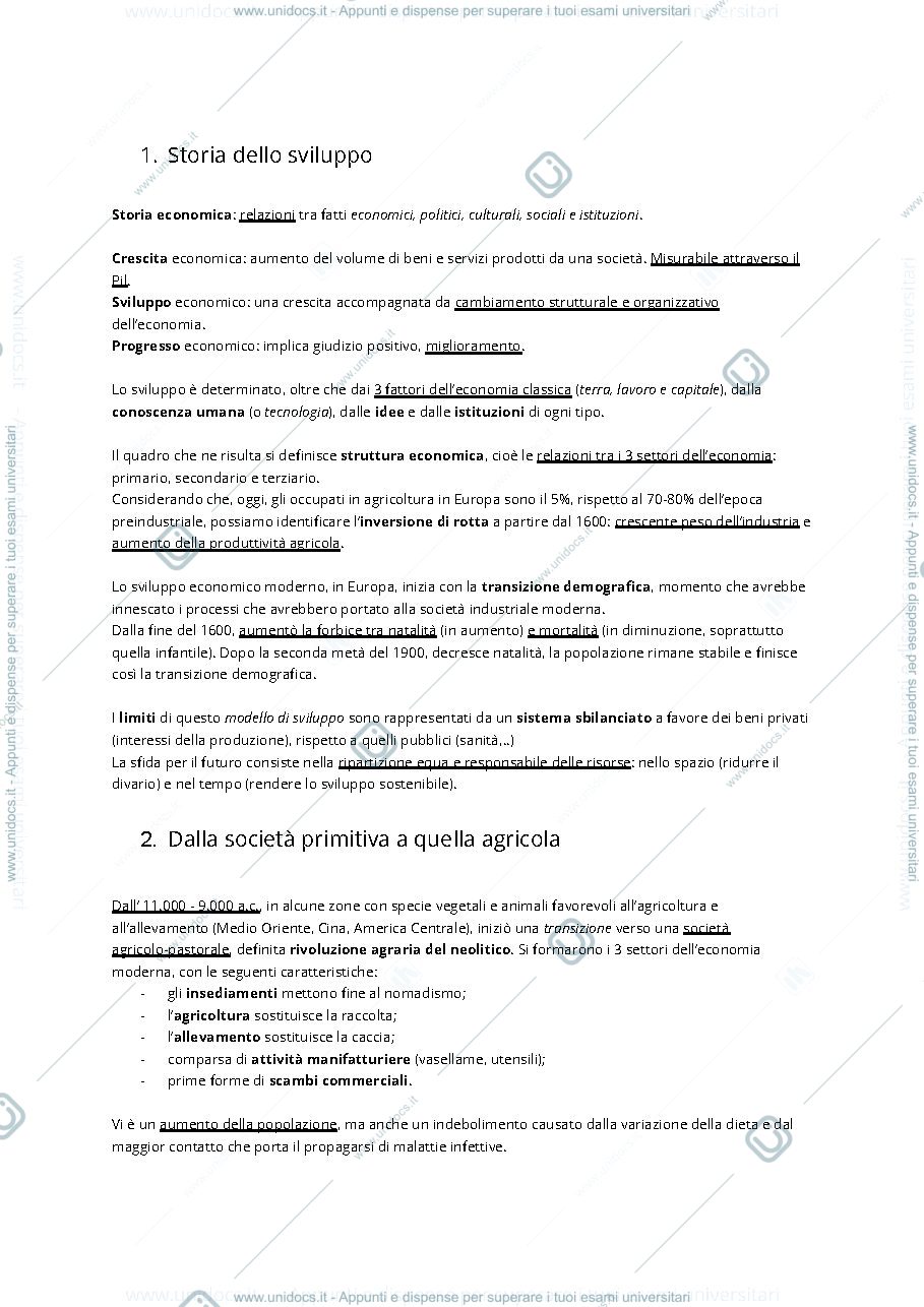 Anteprima pagina 1 — Storia dello sviluppo - 1° parte