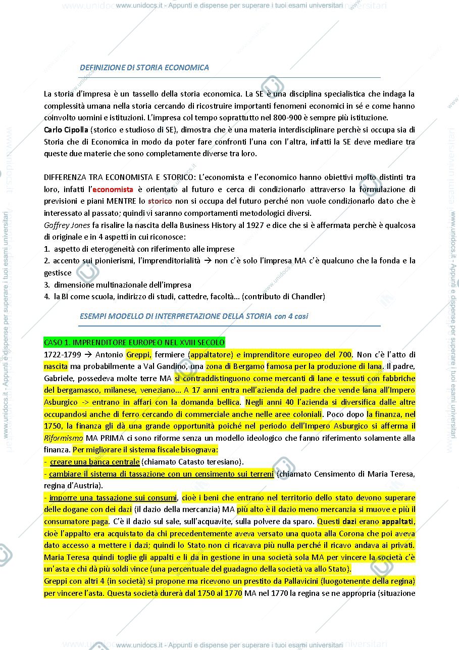 Anteprima pagina 1 — BUSINESS HISTORY GREGORINI