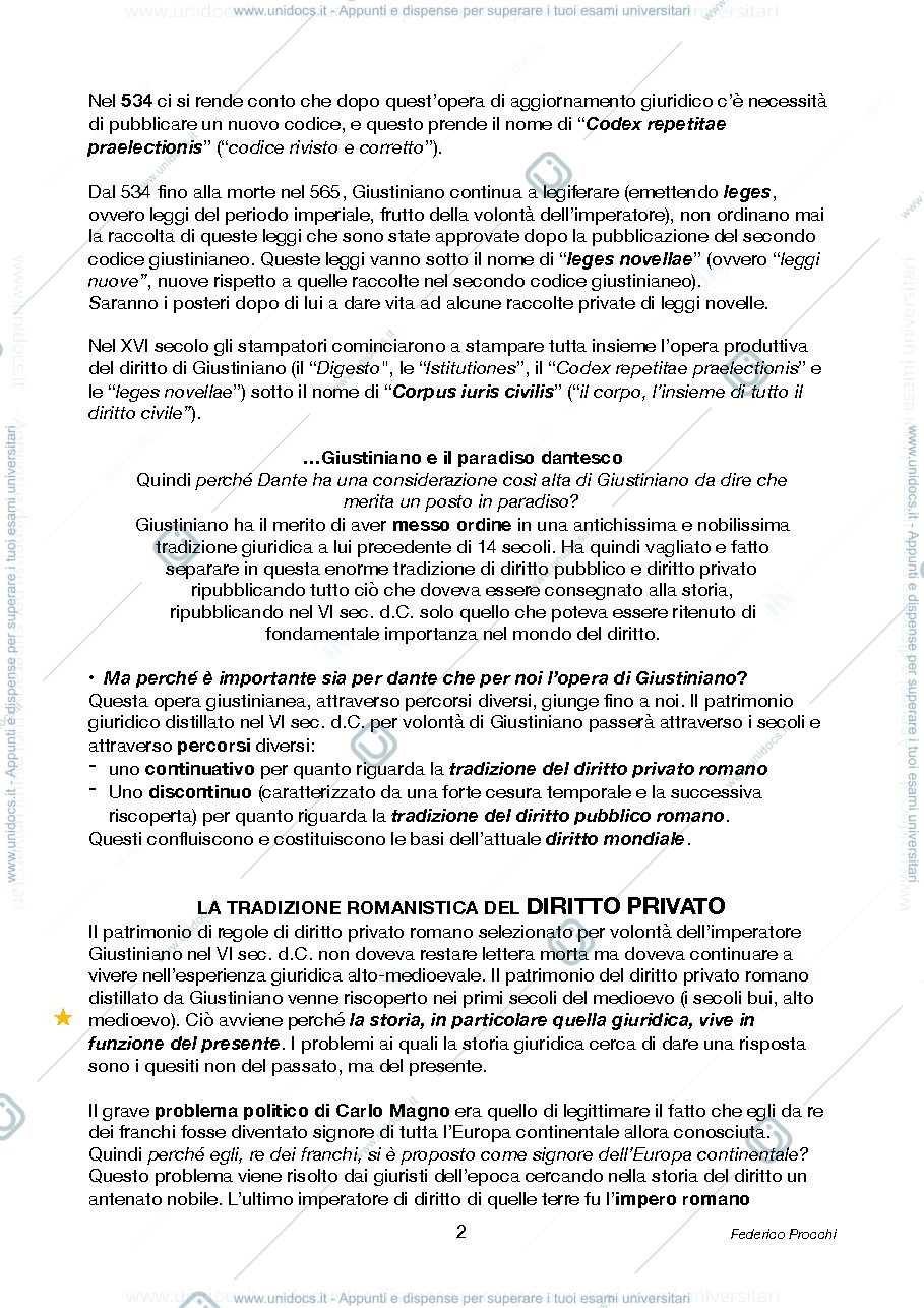 Anteprima pagina 2 — Storia del diritto romano, appunti presi a lezione