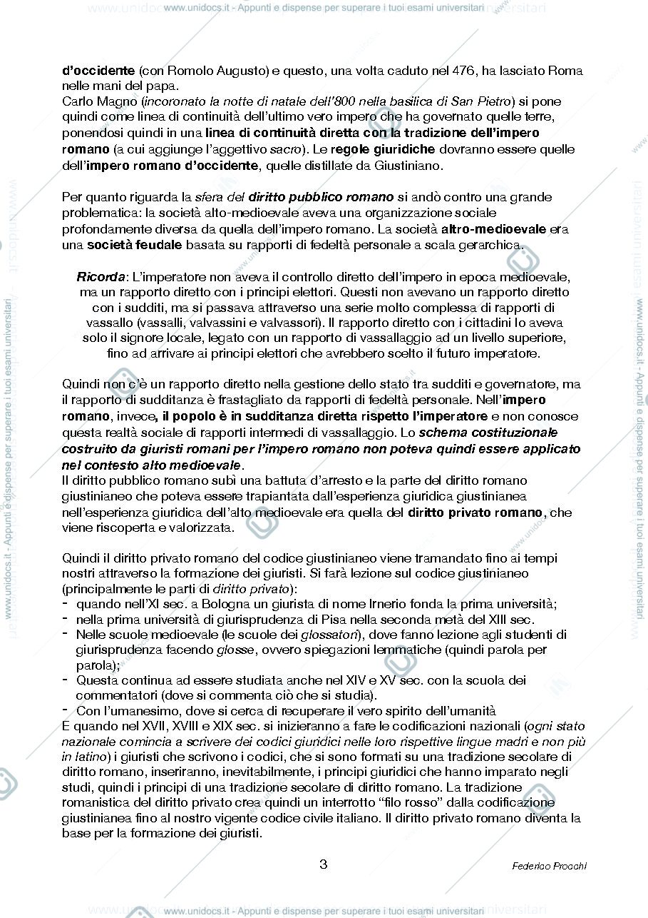Anteprima pagina 3 — Storia del diritto romano, appunti presi a lezione