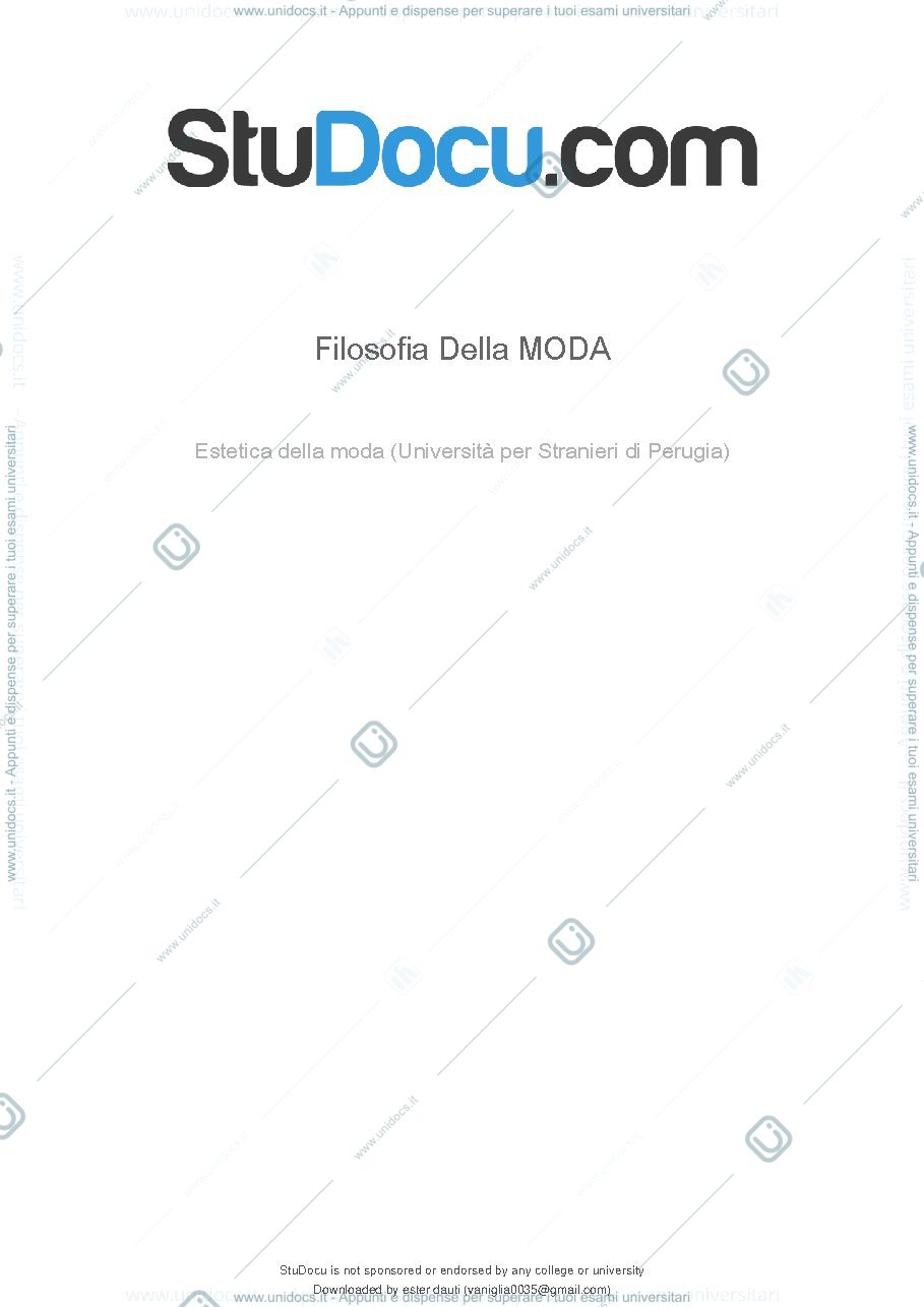 Anteprima pagina 1 — FILOSOFIA DELLA MODA