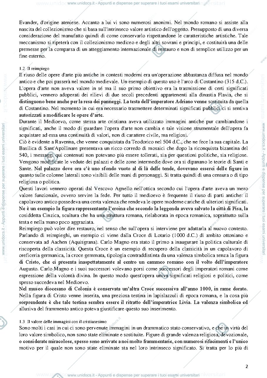 Anteprima pagina 2 — Appunti per un manuale di storia e teoria del restauro