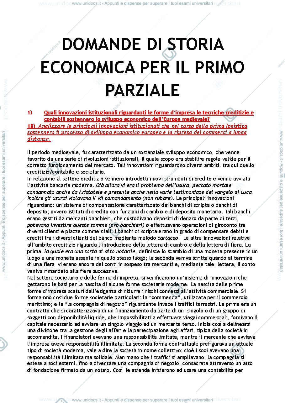 Anteprima pagina 1 — storia ec 1 parziale