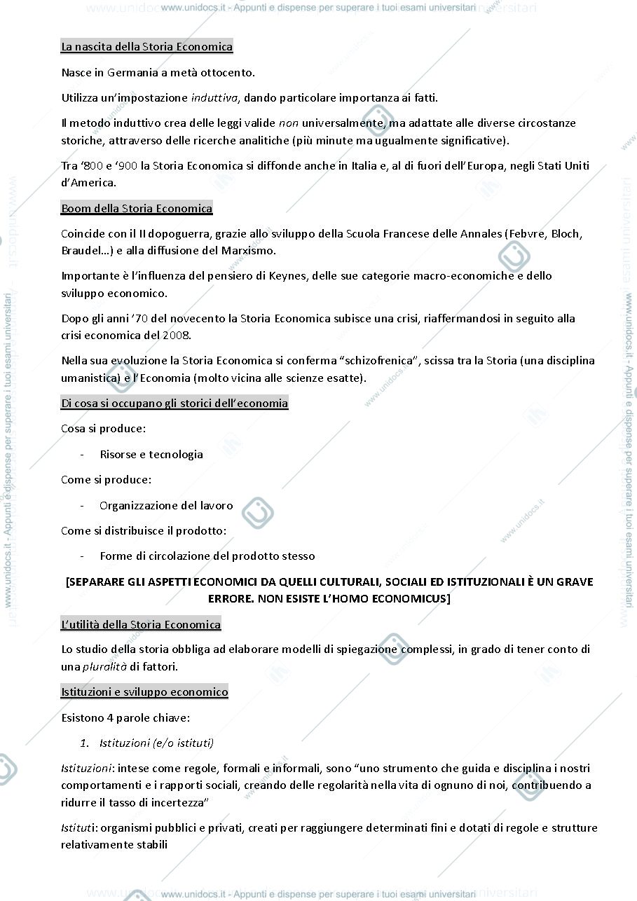 Anteprima pagina 2 — Appunti di Storia Economica