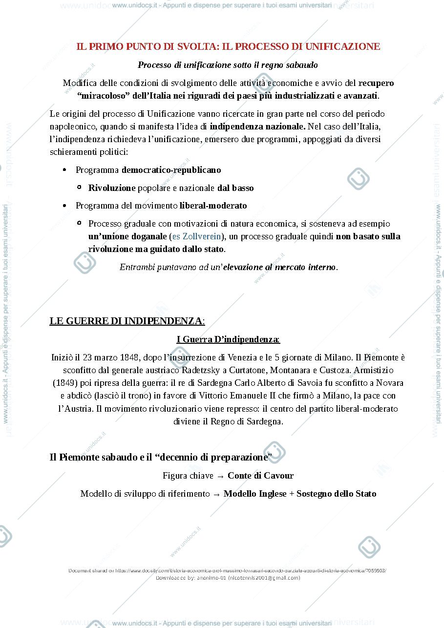Anteprima pagina 5 — Storia Economica 2º parziale prof. Fornasari