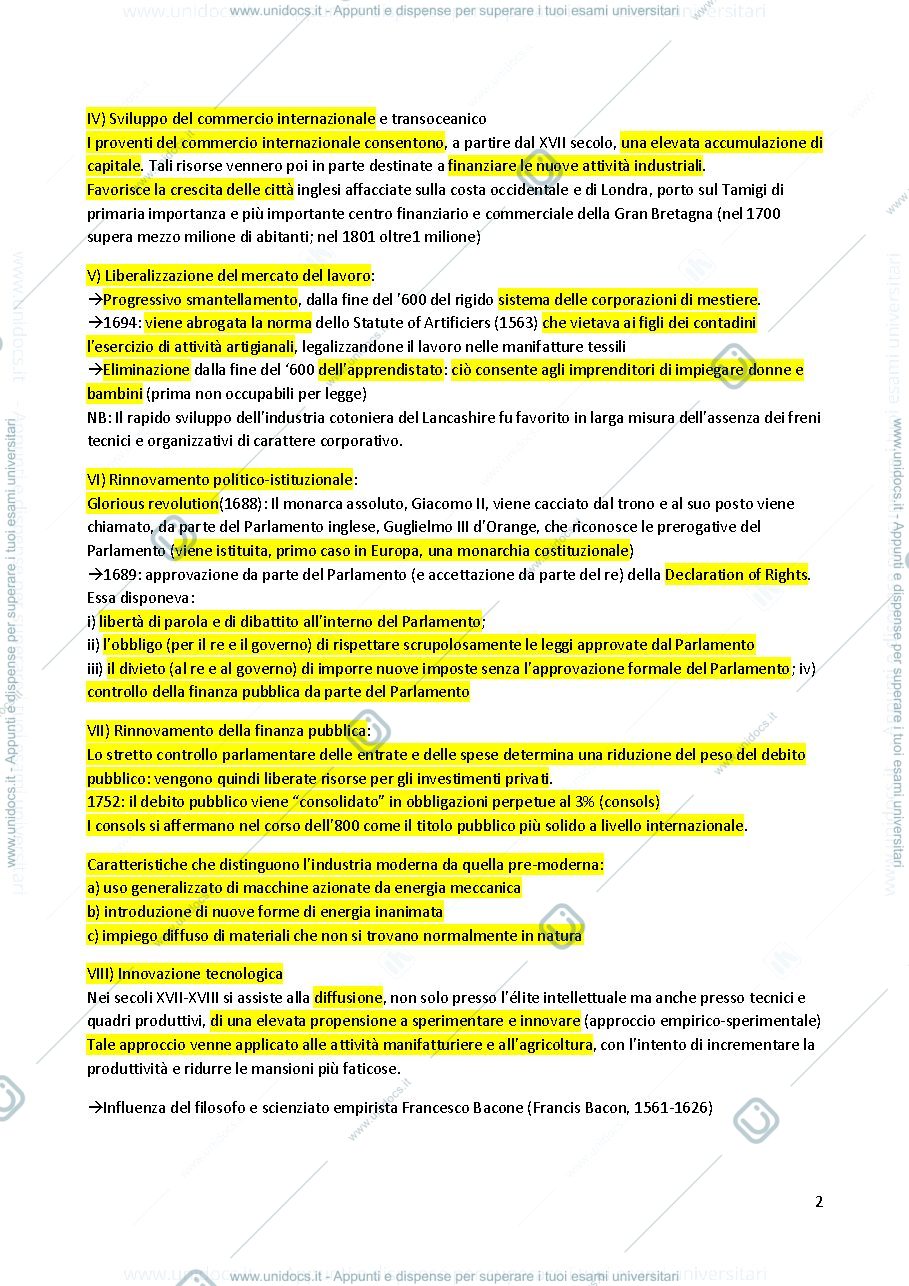 Anteprima pagina 2 — storia economica contemporanea appunti