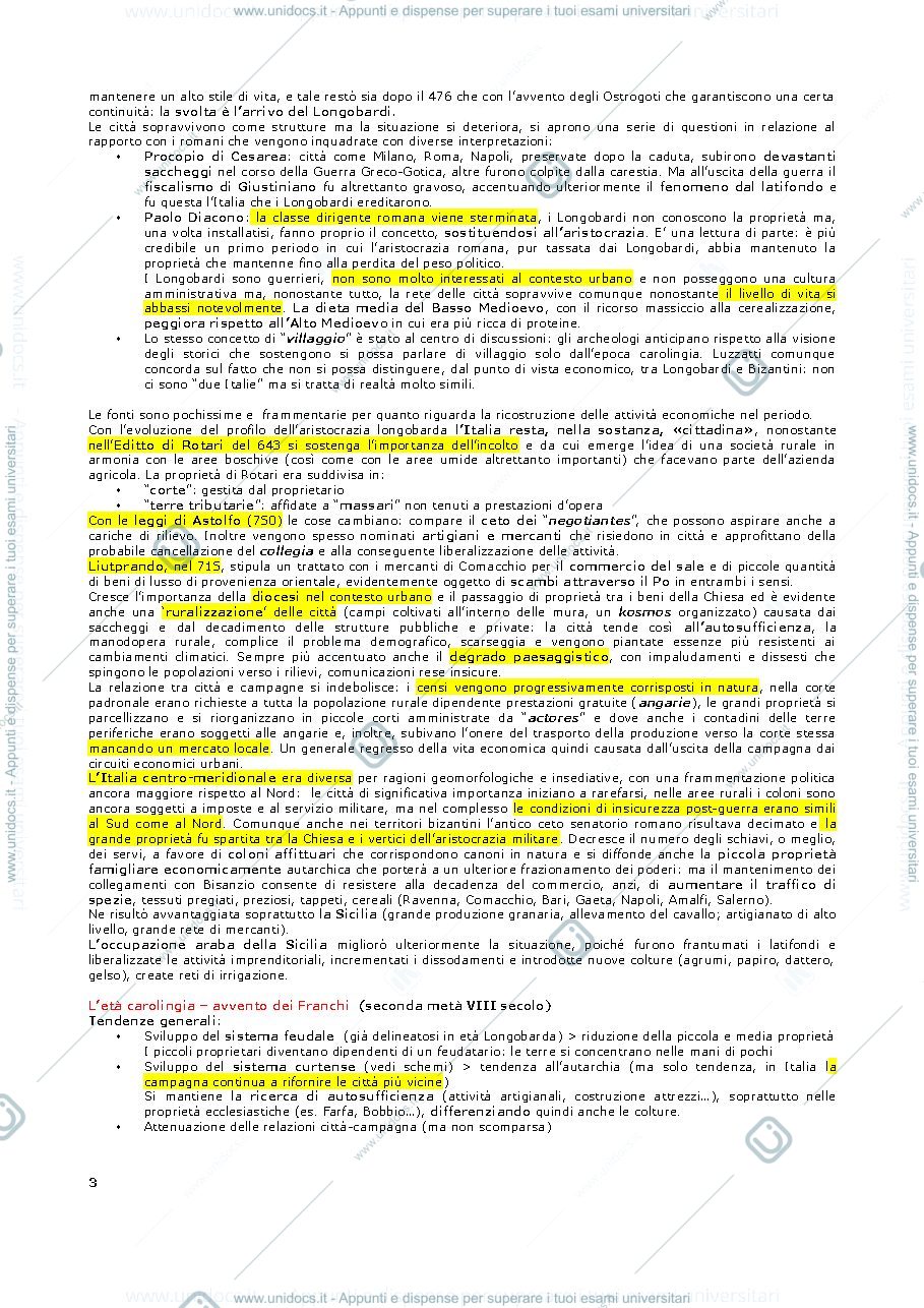 Anteprima pagina 3 — Storia Economica e sociale nel medioevo 