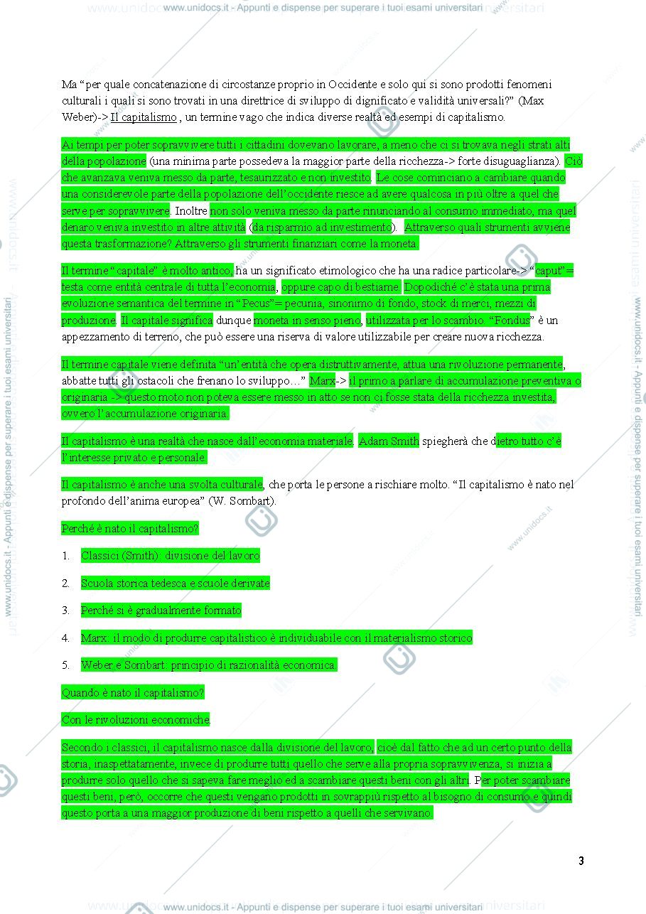 Anteprima pagina 3 — Appunti lezioni di Storia economica e sociale