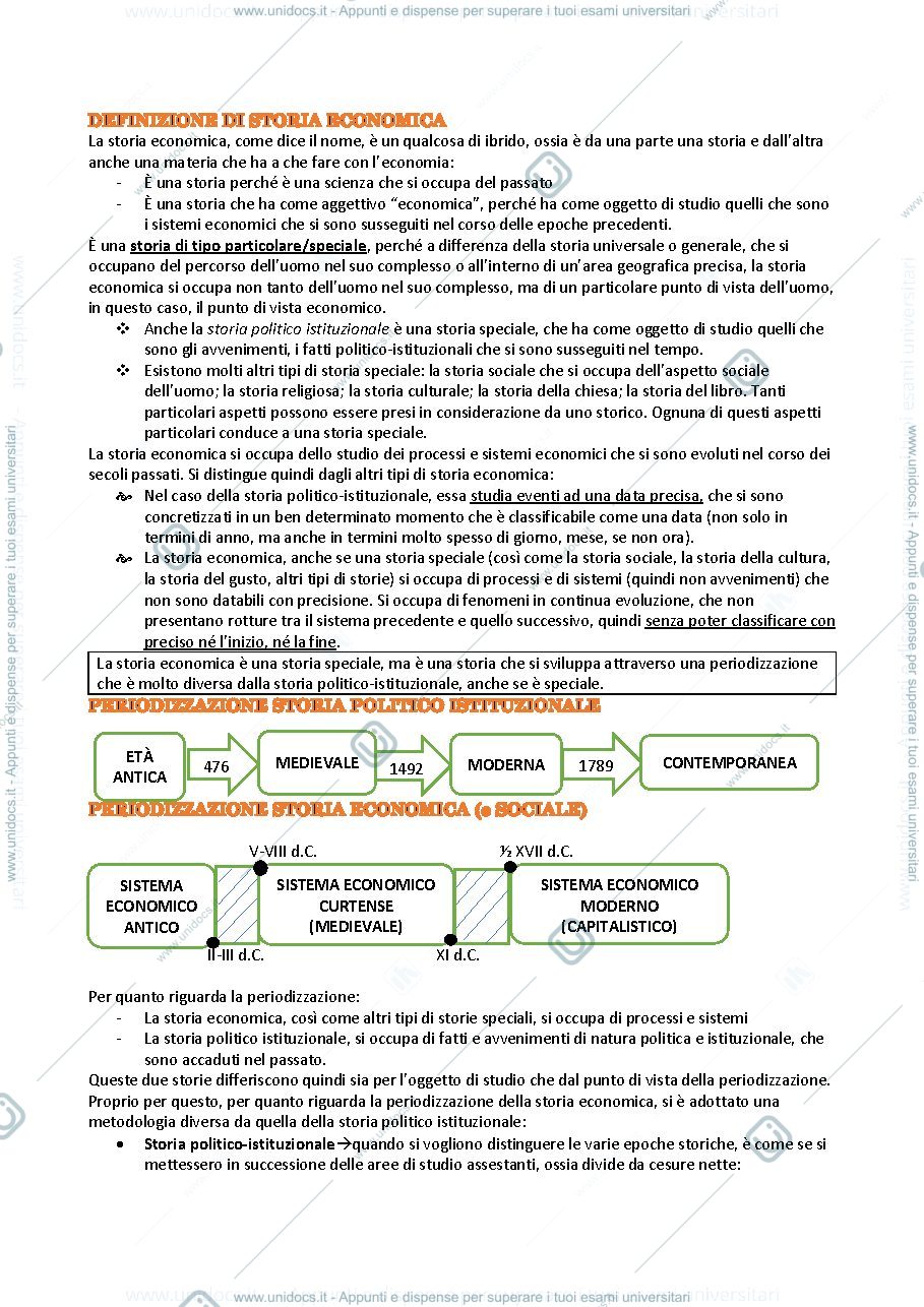 Anteprima pagina 1 — Storia economica 