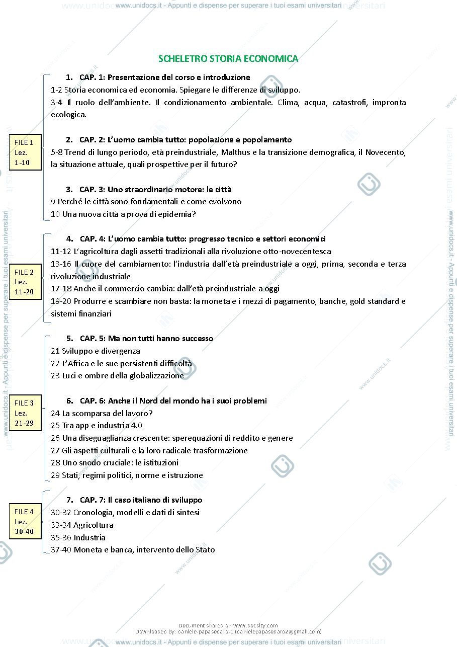 Anteprima pagina 2 — riassunto totale storia economica