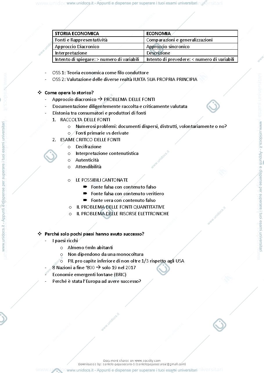 Anteprima pagina 4 — riassunto totale storia economica