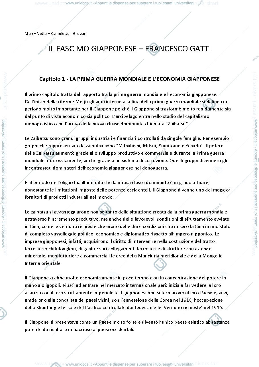 Anteprima pagina 1 — il fascismo giapponese 