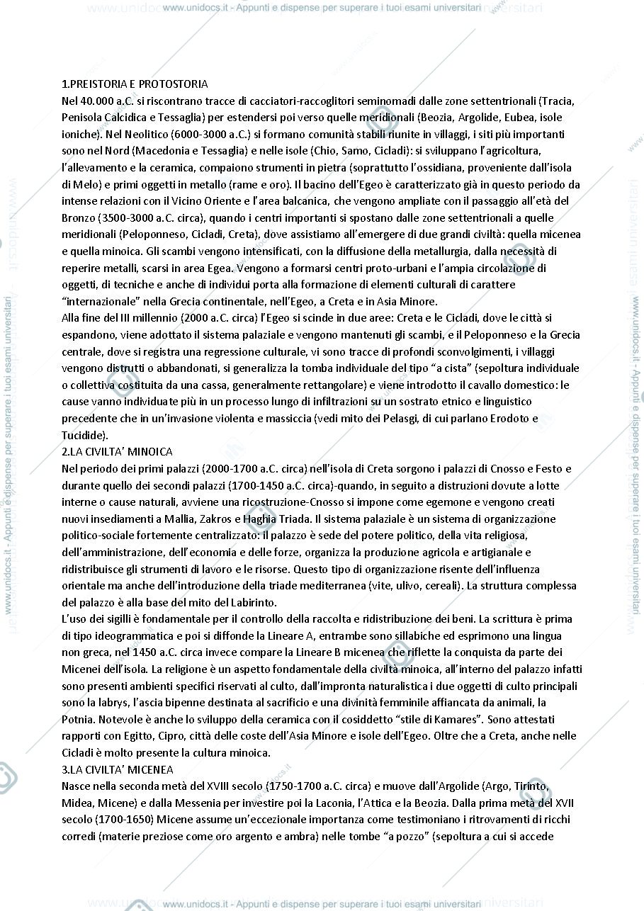 Anteprima pagina 1 — Capitolo 1 Storia Greca