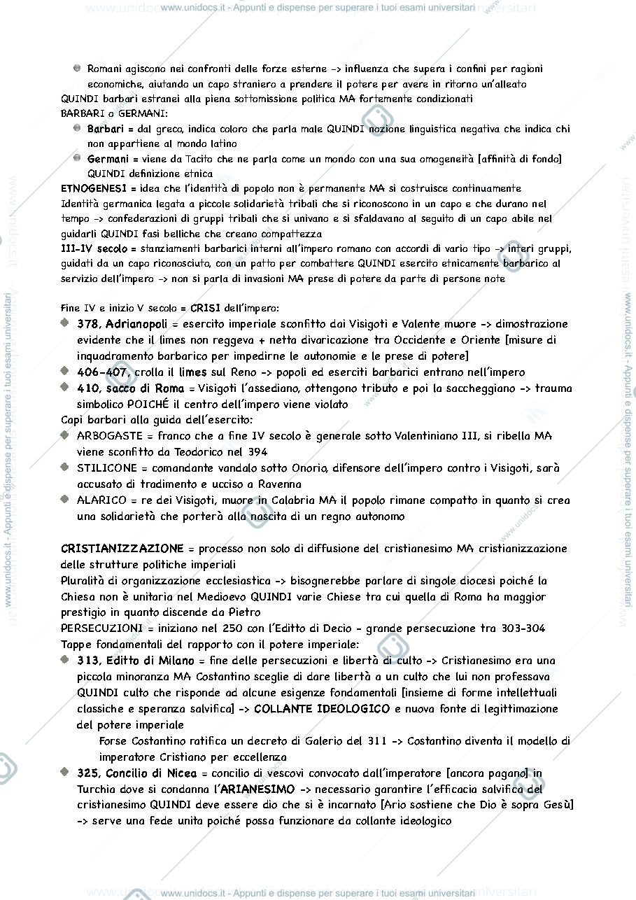 Anteprima pagina 2 — Appunto storia medievale A