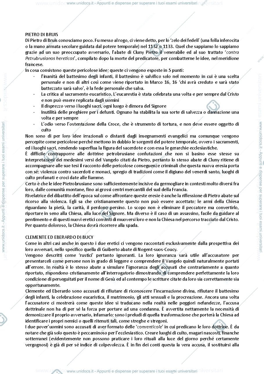 Anteprima pagina 2 — Eretici ed eresie medievali