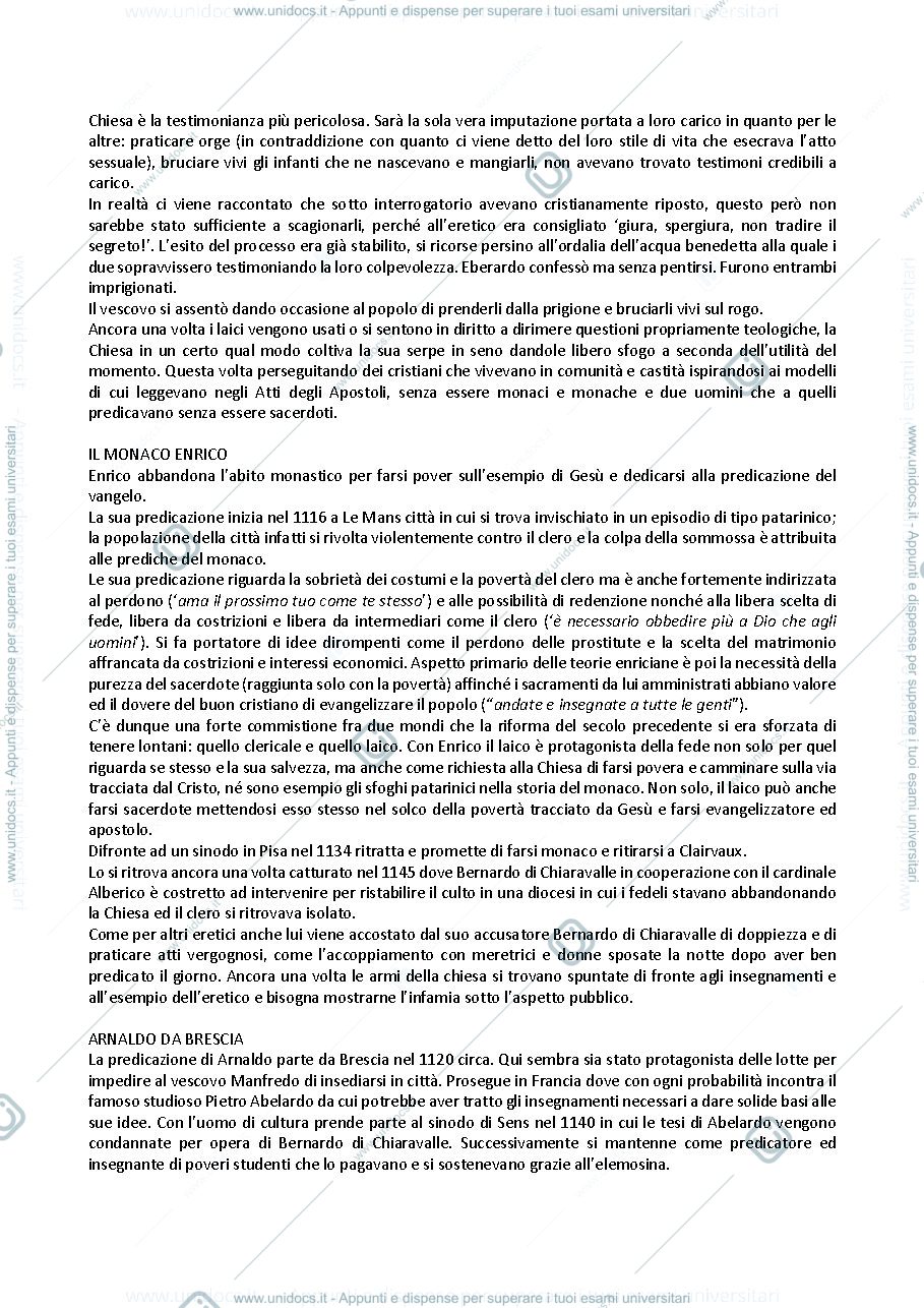 Anteprima pagina 3 — Eretici ed eresie medievali