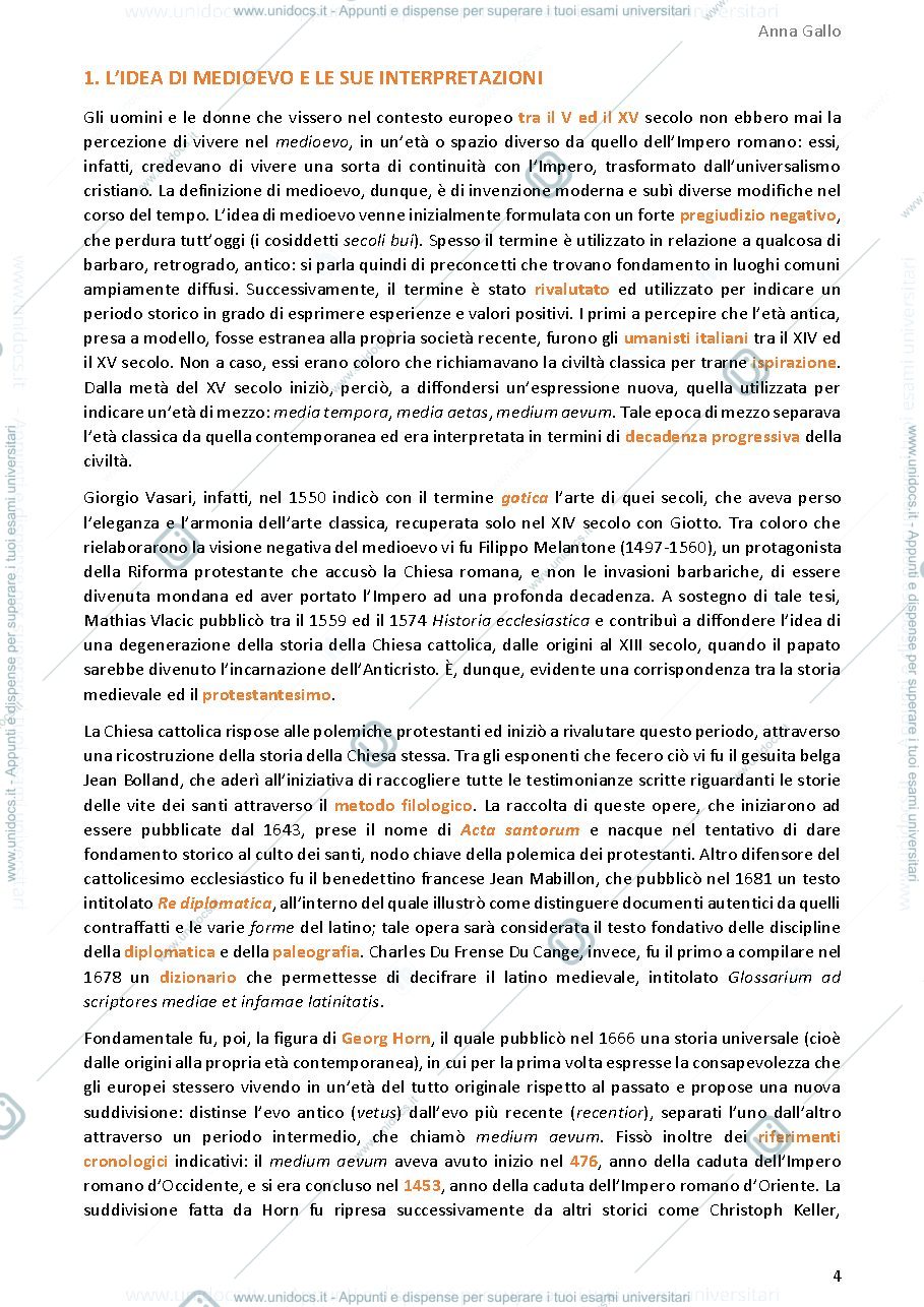 Anteprima pagina 5 — Appunti storia medievale