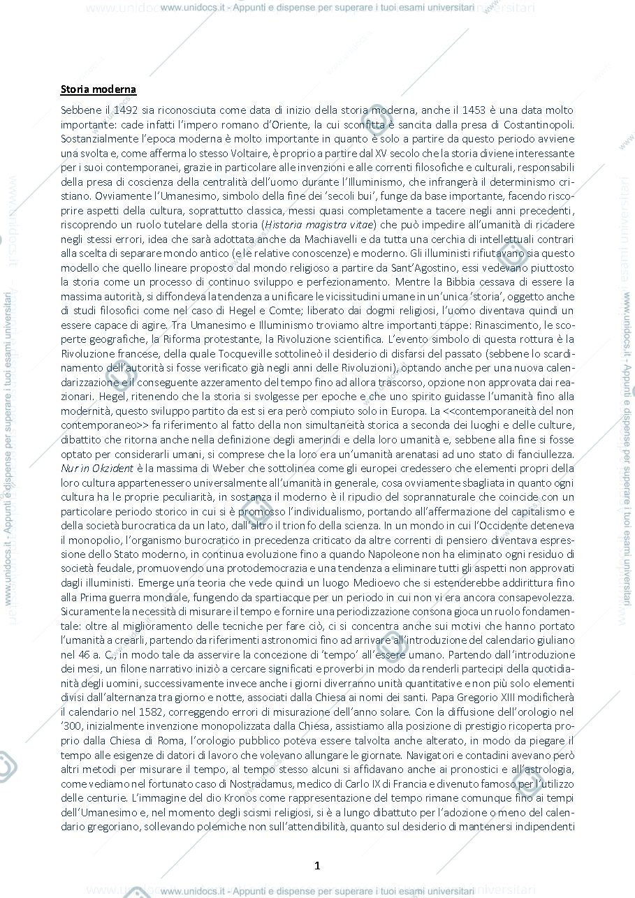 Anteprima pagina 1 — Storia moderna