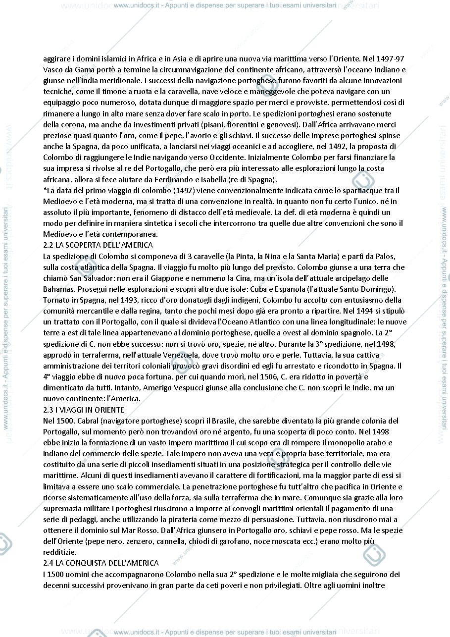 Anteprima pagina 3 — Riassunto manuale di storia moderna