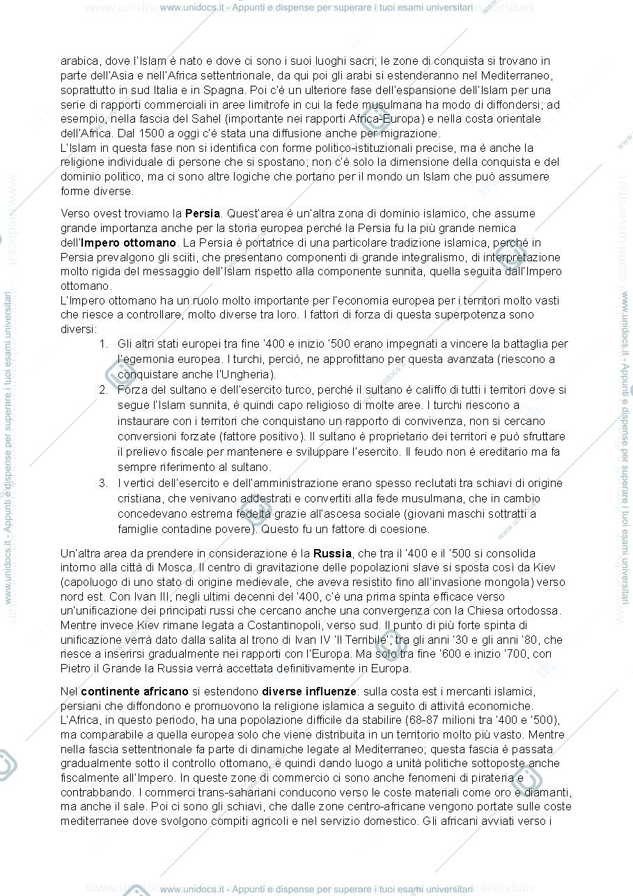Anteprima pagina 3 — appunti storia moderna a.a. 2021/22