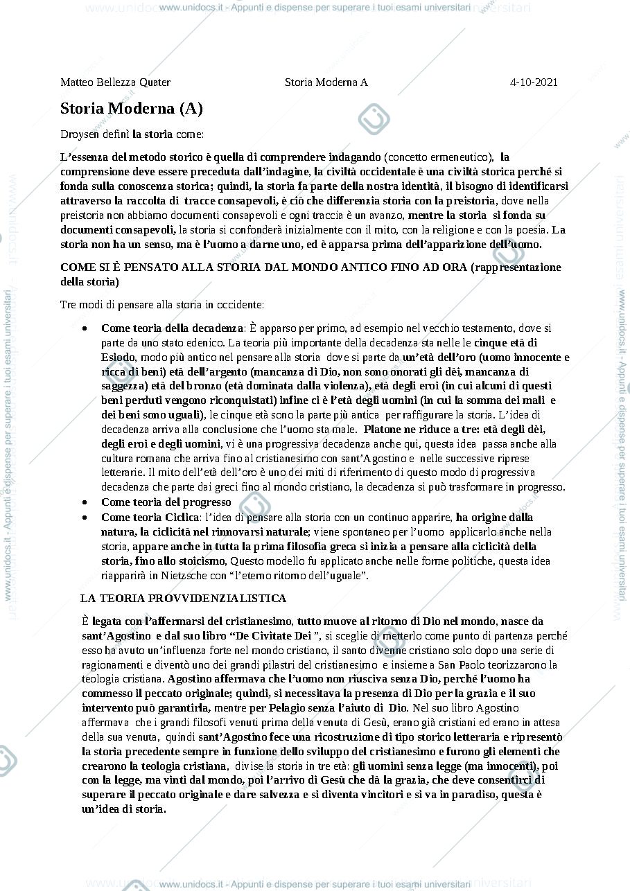 Anteprima pagina 1 — appunti storia moderna ferrone