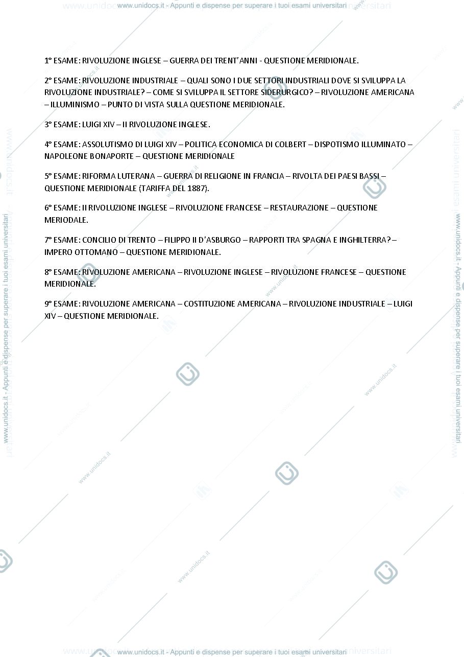 Anteprima pagina 1 — Domande di esame