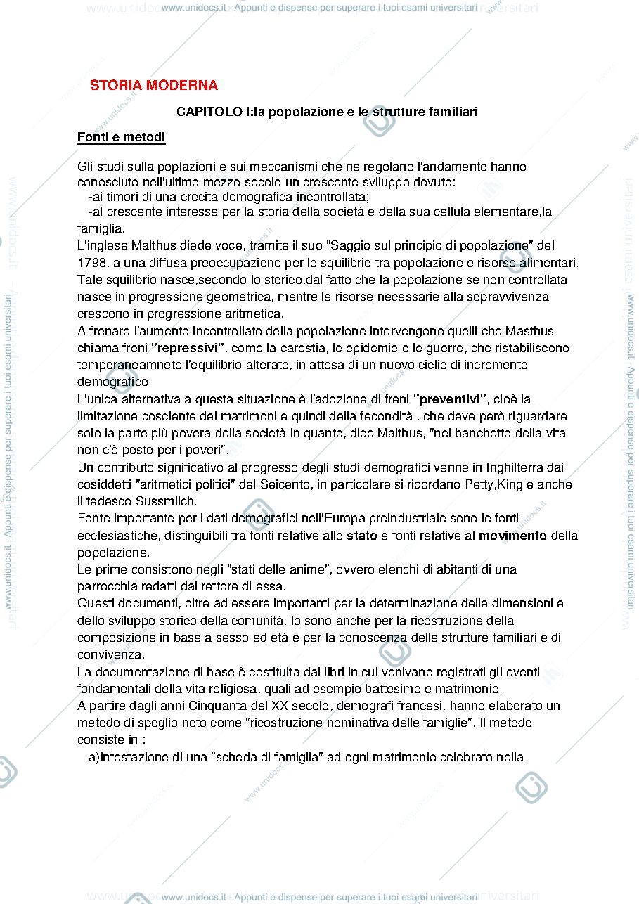 Anteprima pagina 1 — Storia moderna