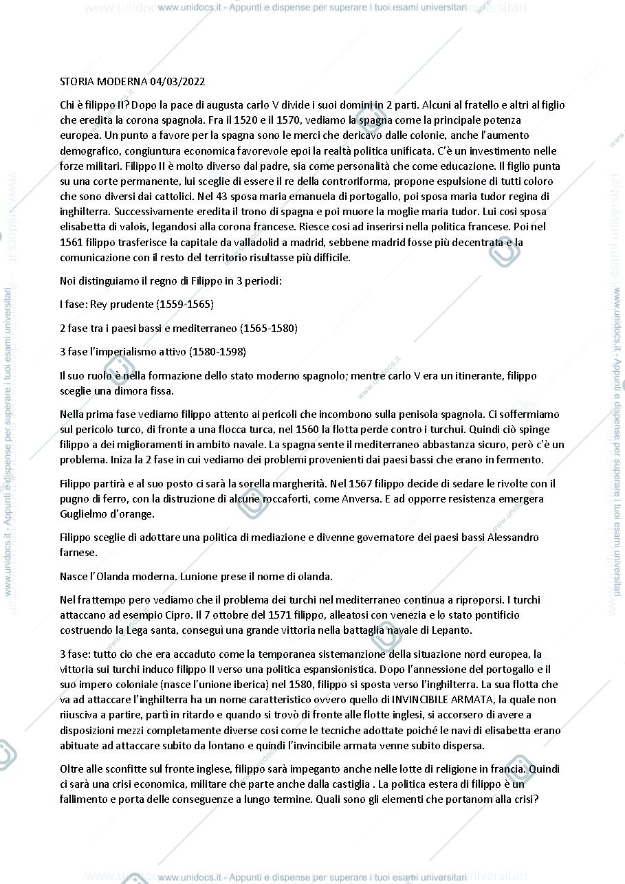 Anteprima pagina 1 — Filippo II