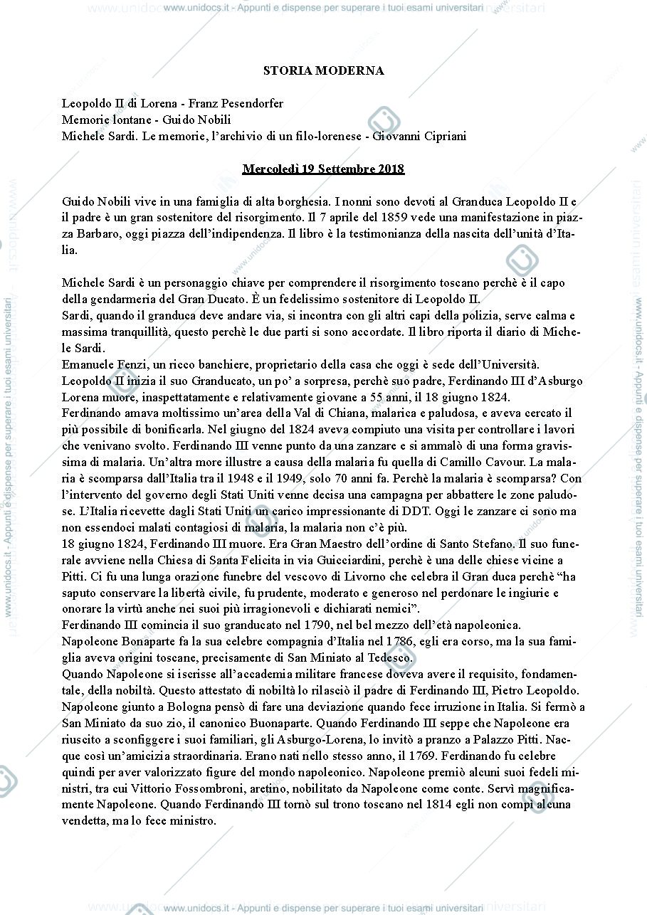 Anteprima pagina 1 — Storia Moderna