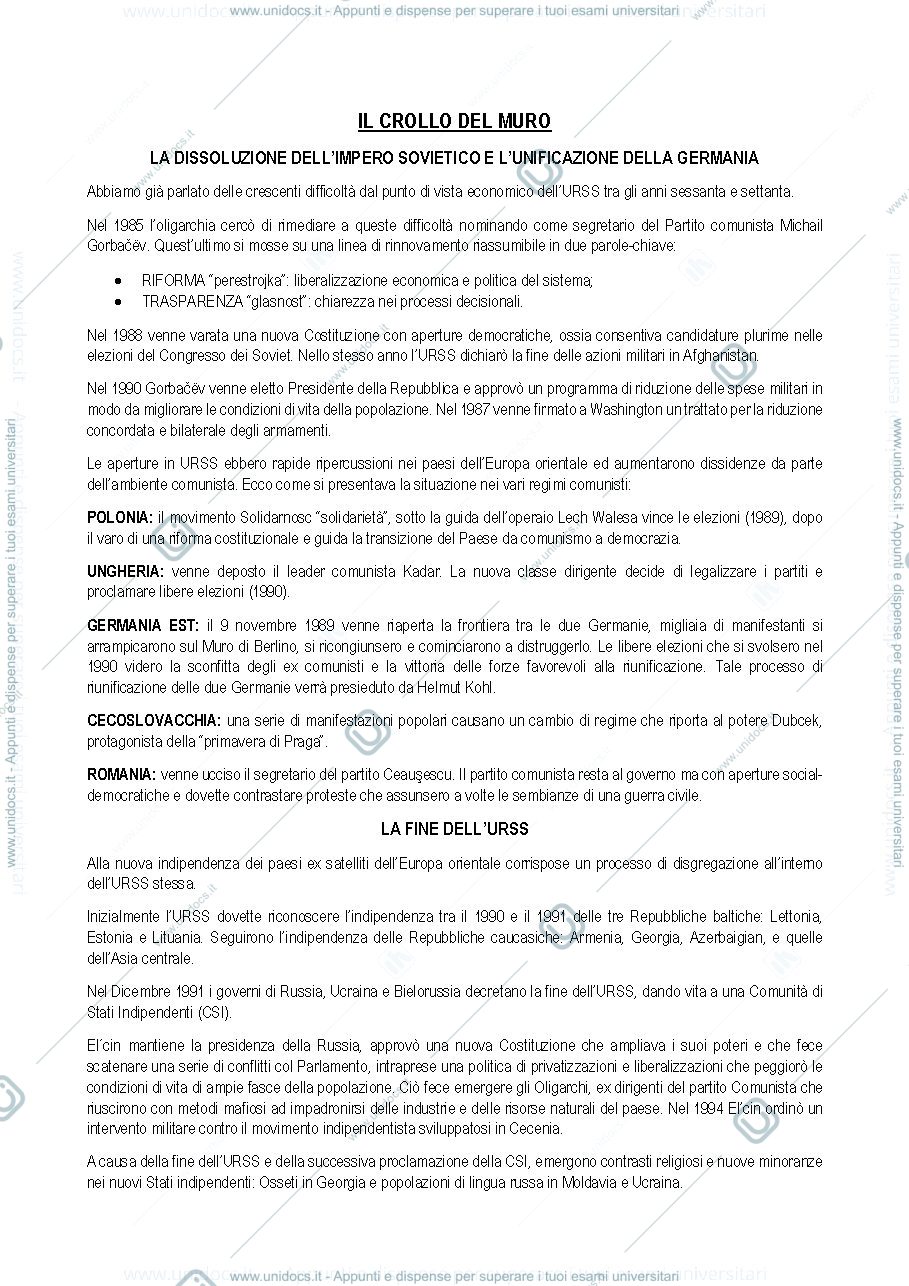 Anteprima pagina 1 — IL CROLLO DEL MURO