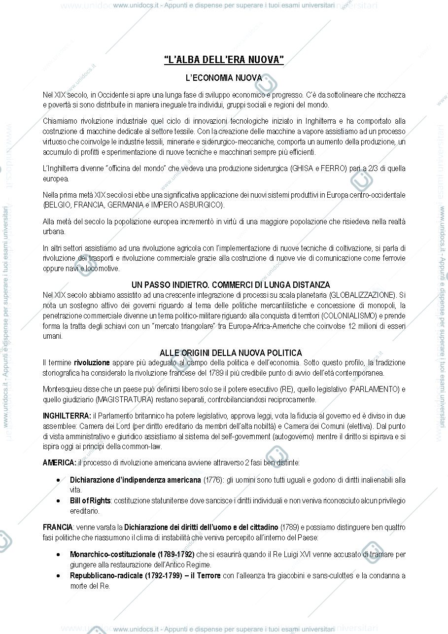 Anteprima pagina 1 — RIVOLUZIONE INDUSTRIALE