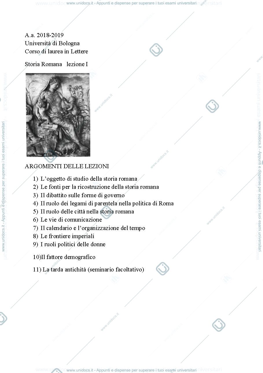 Anteprima pagina 1 — Storia Romana 01009