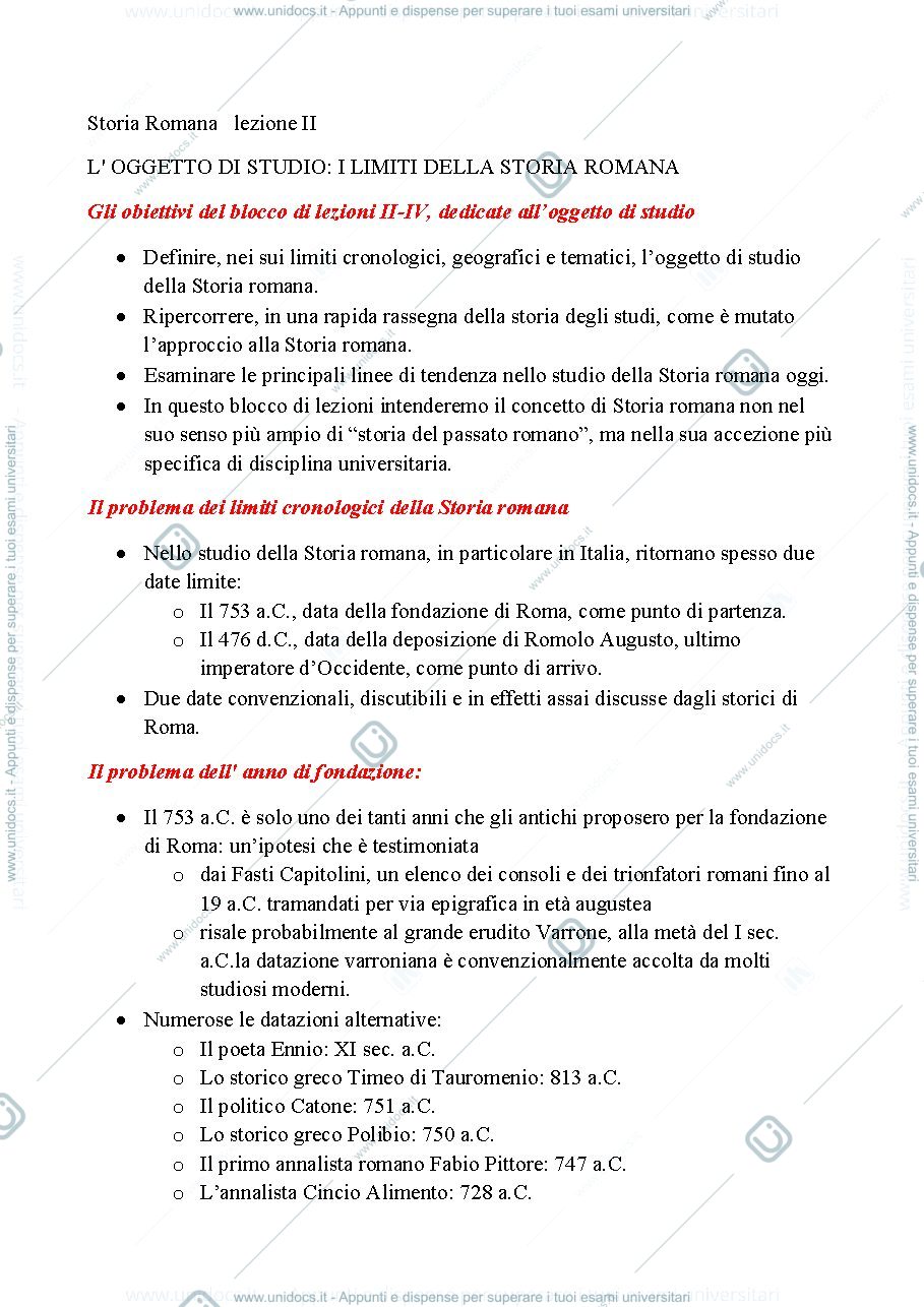 Anteprima pagina 2 — Storia Romana 01009