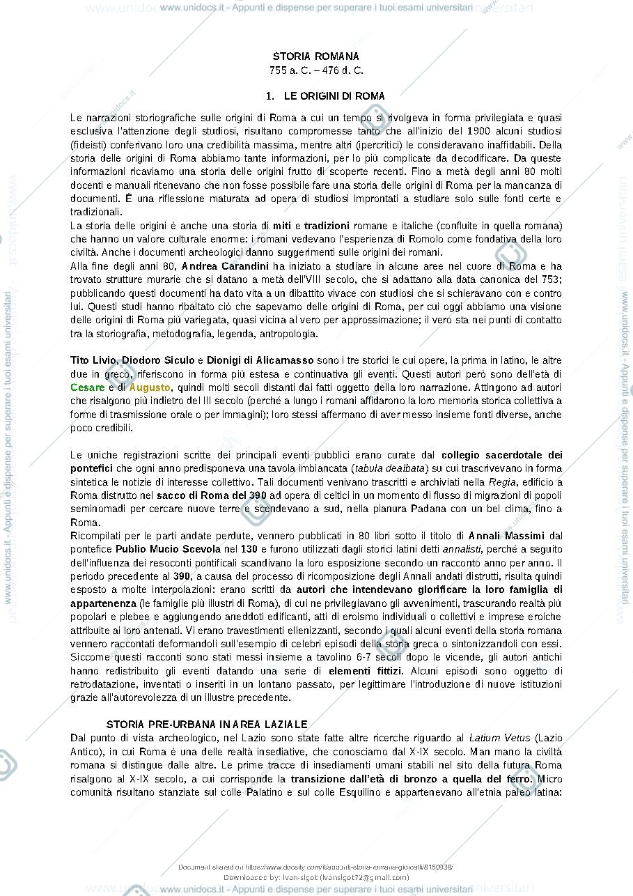 Anteprima pagina 2 — storia romana