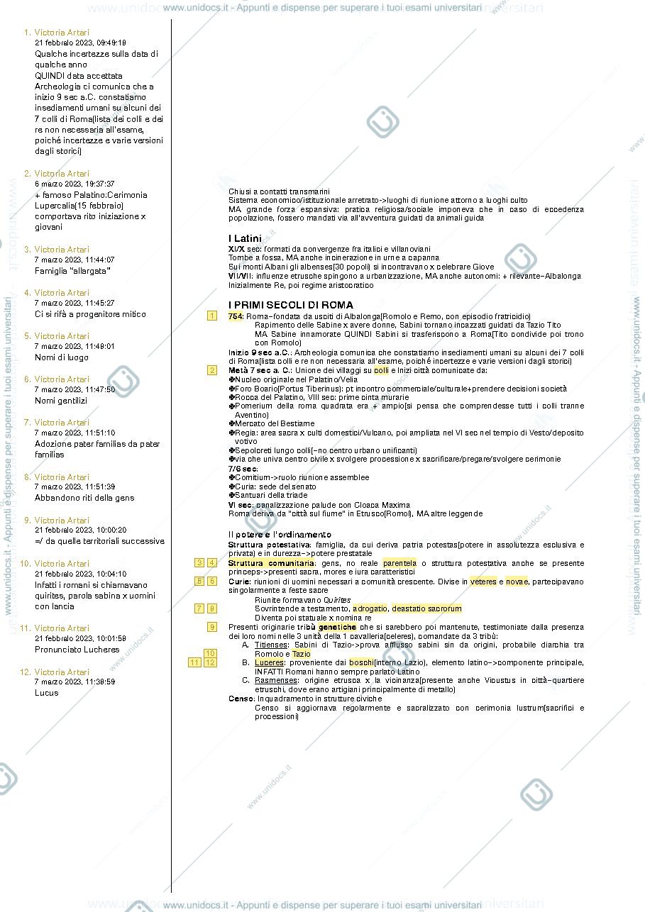 Anteprima pagina 3 — Appunti di storia romana di zecchini con integrato libro "storia romana: dalle origini alla tarda antichità" e res gestae