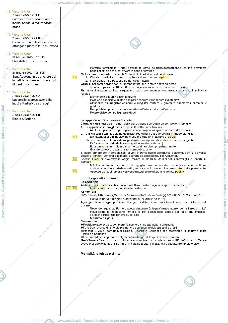 Anteprima pagina 4 — Appunti di storia romana di zecchini con integrato libro "storia romana: dalle origini alla tarda antichità" e res gestae