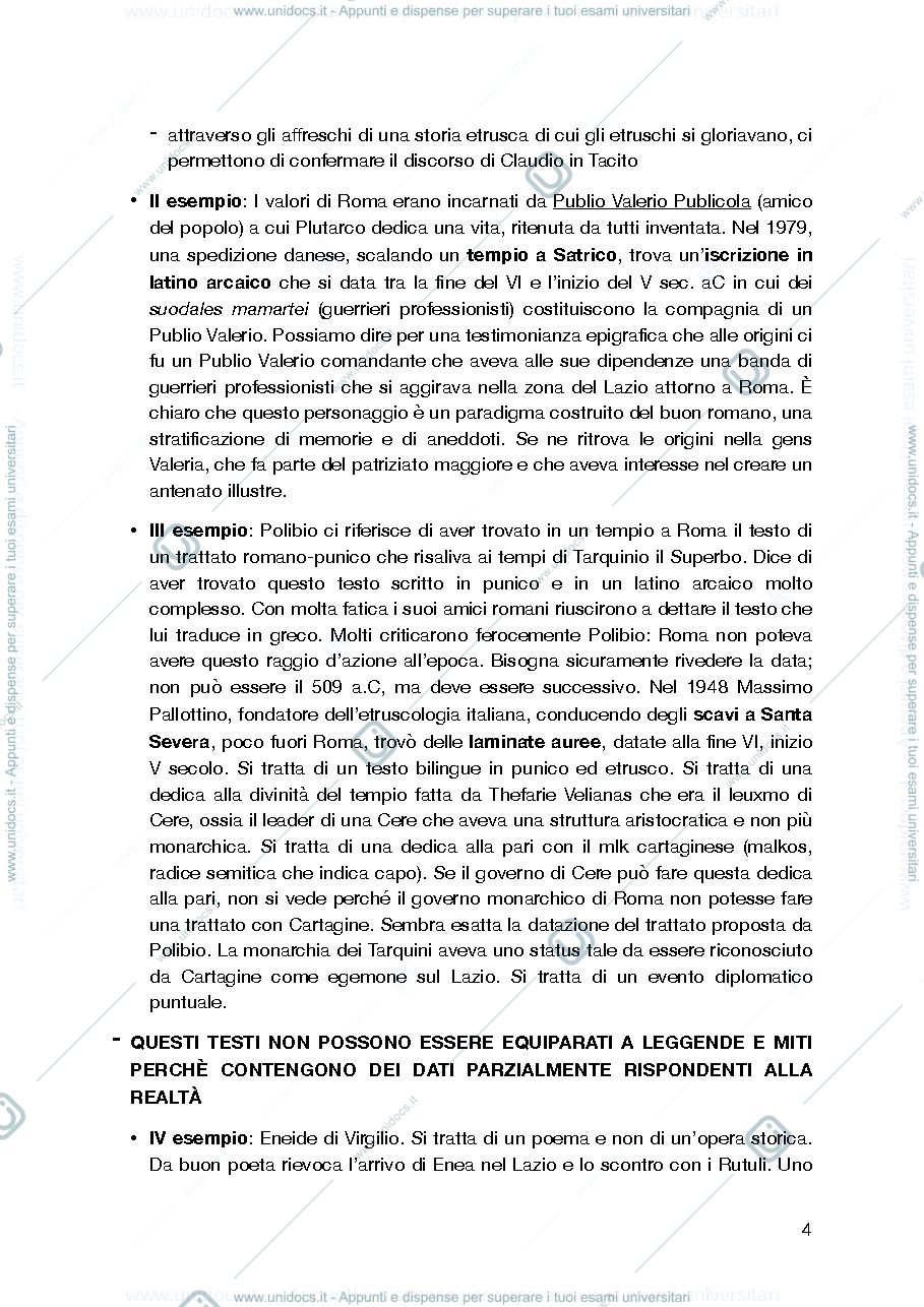 Anteprima pagina 4 — Storia romana, corso istituzionale