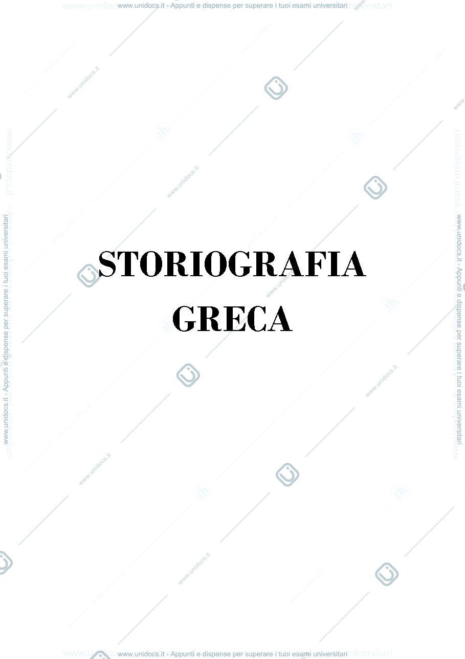 Anteprima pagina 1 — Storiografia greca