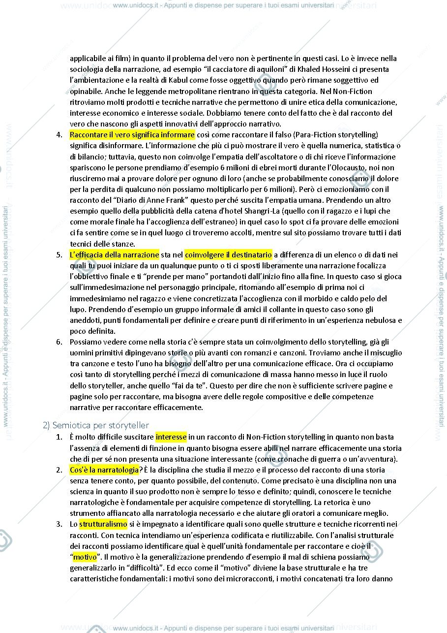 Anteprima pagina 2 — Riassunto libro Raccontare (di Perissinotto) 